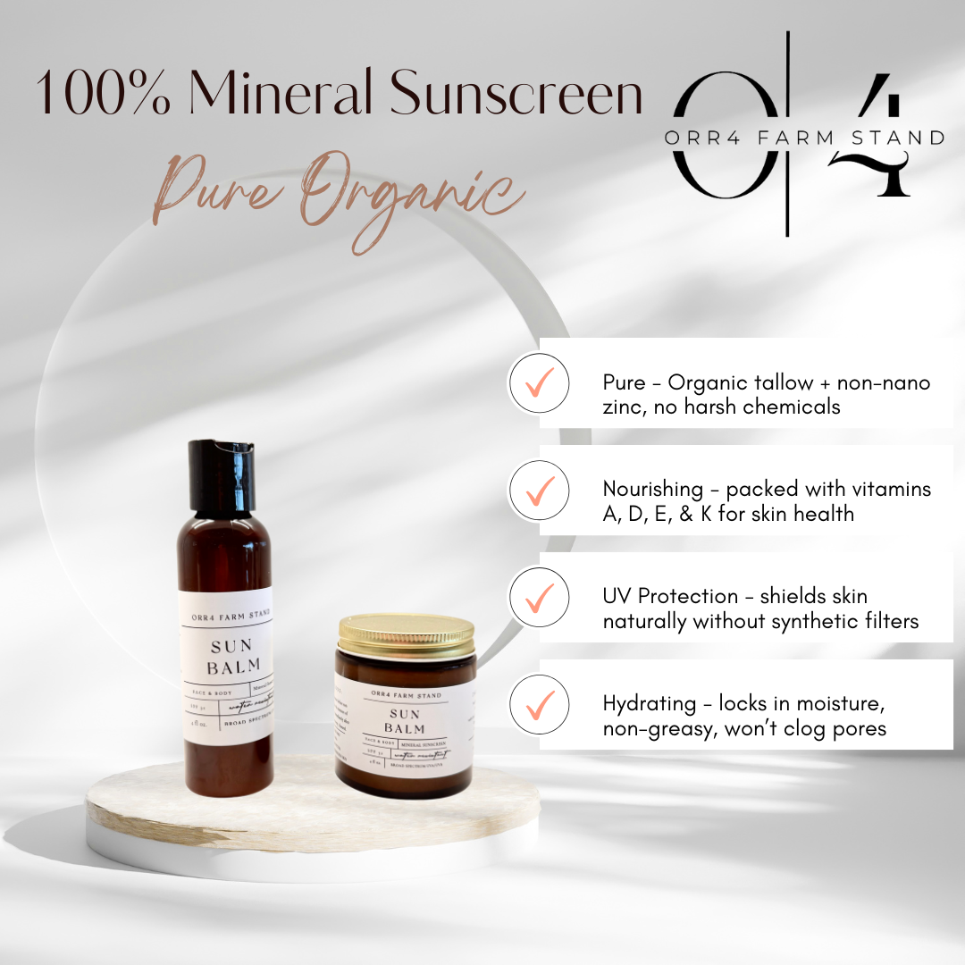 Organic Sun Balm- Pure Tallow