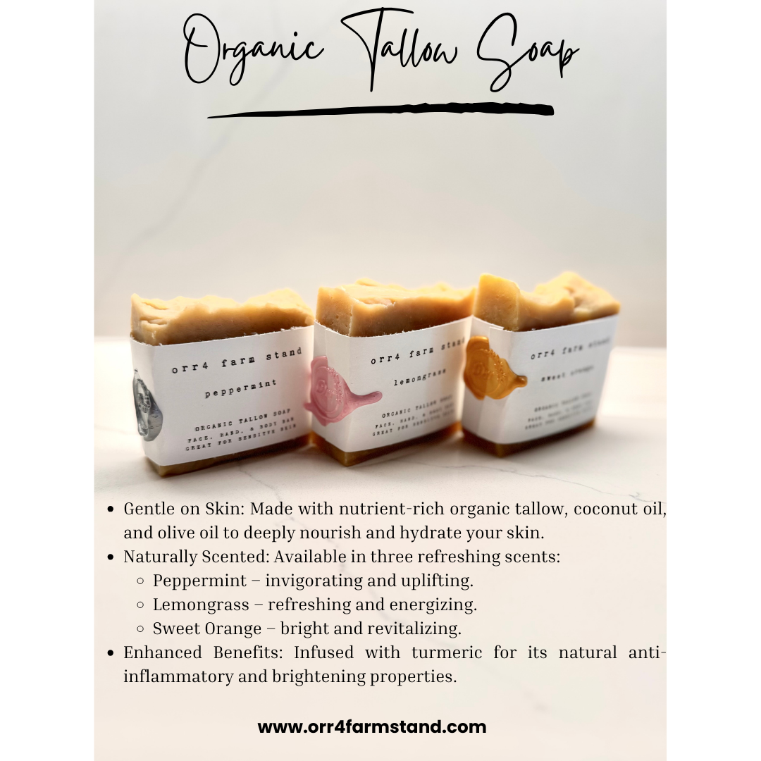 Organic Tallow Soap– Nourishing Hand, Face, & Body Bar