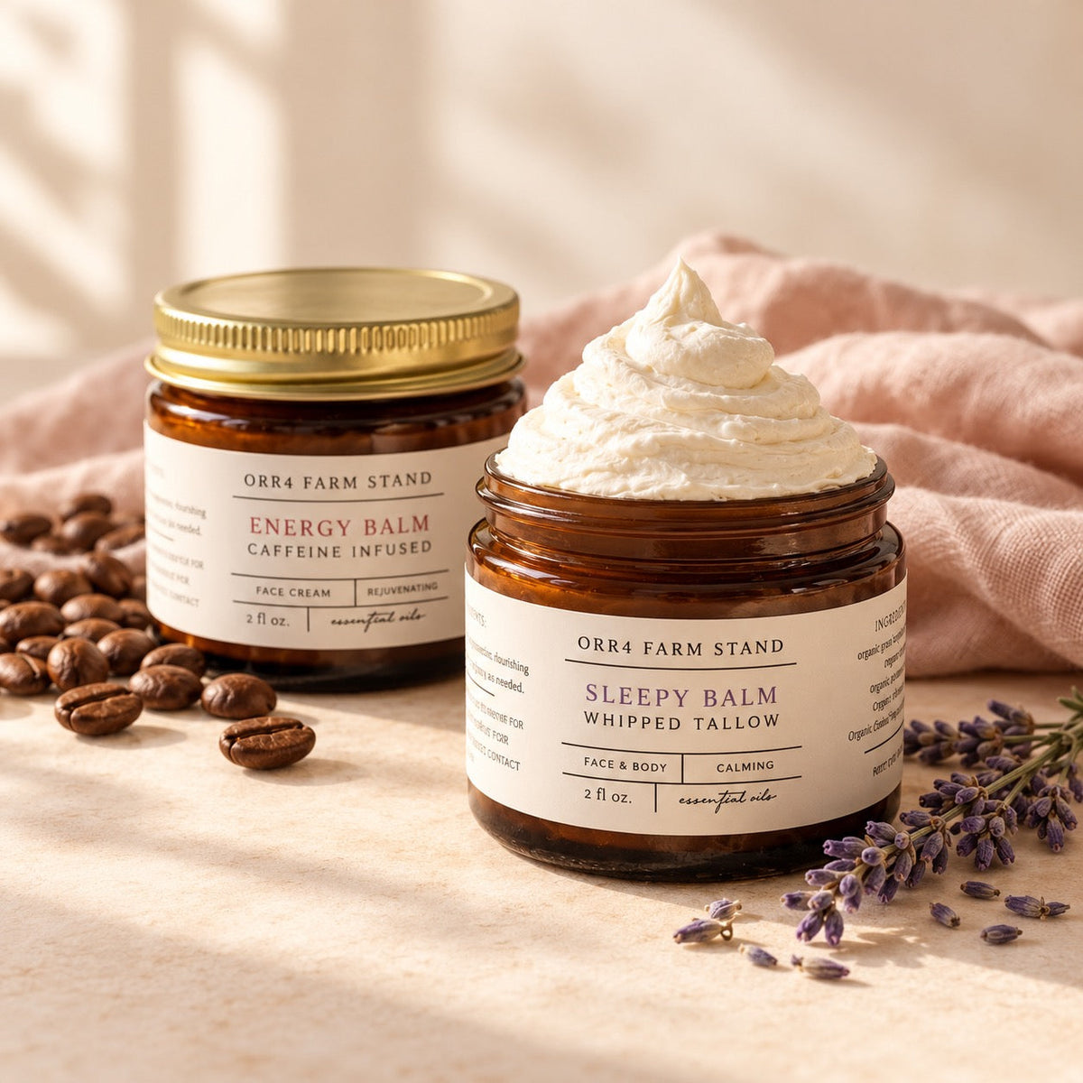 Orr4 Farm Stand morning collection on warm cream and blush background
