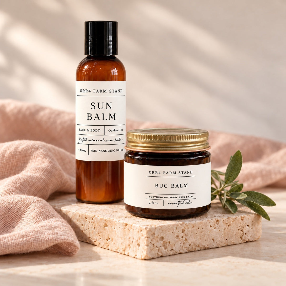 Orr4 Farm Stand summer collection on warm cream and blush background
