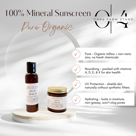 Organic Sun Balm- Pure Tallow