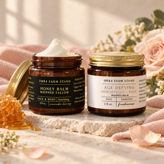 Orr4 Farm Stand luxury balm on cream and blush background